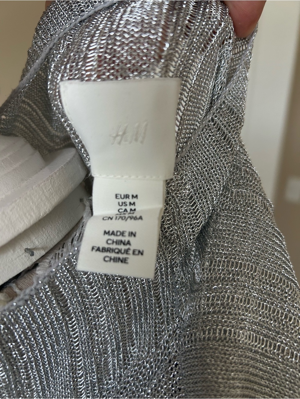 H&M Silver Ribbed Mock Neck Sweater - Picture 6 of 6